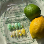 Citrus Nail Art, Lemon and Lime Nails, Mismatched Summer Nails, Fruit Manicure, 3D Fruit Nail Art.