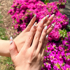 Lavender Press-On Nails, 3D Honeybee Nails, Bow Nail Art, Purple Flower Nails, Lace French Tip Nails.