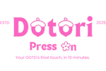 Dotori Press logo with pink text on a white background